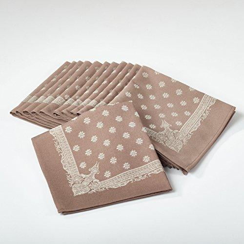 Fennco Styles Elegant Jacquard Tablecloth. 72 Inch Square. One Piece