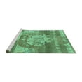 thumbnail image 2 of Ahgly Company Machine Washable Indoor Rectangle Abstract Turquoise Blue Modern Area Rugs, 5' x 8', 2 of 4