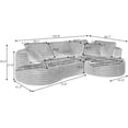 thumbnail image 2 of 121 inch Curved Modular Sectional Sofa Couch, Oversized 2 Pieces Floor Foam Boneless Couches for Living Room, Deep Seat Cloud Couch with Right Facing Chaise w/Throw Pillows,No Assembly Required, 2 of 9
