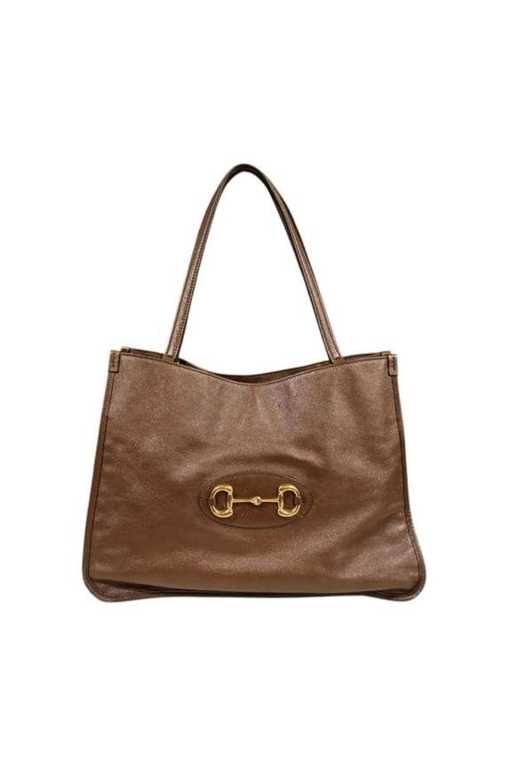 Pre-Owned Gucci Horsebit 1955 Tote Bag, Handbag, Leather, 623694, Brown, Women's, GUCCI