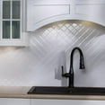 thumbnail image 3 of FASÄDE Quilted Decorative Vinyl 18in x 24in Backsplash Panel in Gloss White (5 Pack), 3 of 7
