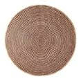 thumbnail image 2 of Superior Braided Jute Handwoven Indoor Outdoor Area Rug, 6' Round, Purple, 2 of 6
