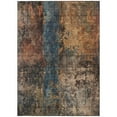 thumbnail image 5 of HomeRoots 606059 8 x 10 ft. Blue, Copper & Brown Abstract Washable Indoor & Outdoor Rectangle Area Rug, 5 of 5