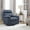 Blue, variant on Mars Furniture Fabric Glider and Swivel Power Recliner with USB port in Blue