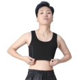 thumbnail image 2 of Tomboy Lesbian Breathable Chest Binder Short Corset Vest Breathable Elastic Sport Bra Tank Top, 2 of 3