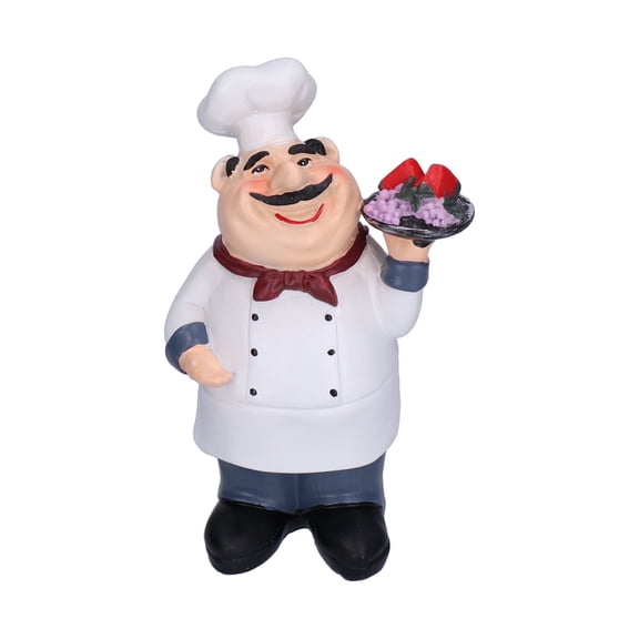 Italian Fat Chef Decor Crafts,Cute Chef Figurine Statue Decorations for Home Kitchen Restaurant, Funny 3D Resin Baker Decors