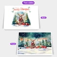 thumbnail image 2 of Merry Christmas Santa Reindeer Antlers Exotic Shorthair Sleigh Xmas Winter Holiday 7x5in Folded Greeting Card Cat Lover Kitten Owner Gifts Single Note Card with Envelope - 00023, 2 of 5