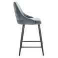 thumbnail image 6 of SAFAVIEH Kelsey Square Mid Back Counter Stool, Shale/Black, 6 of 12