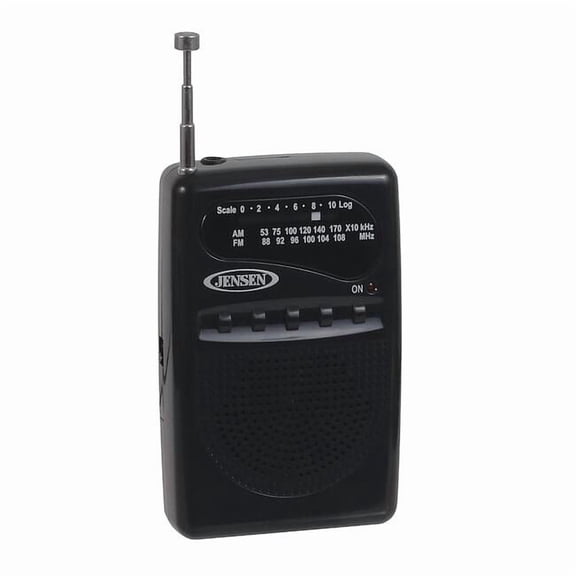 Jensen Portable AM/FM Radio, Black, MR-80