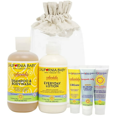 California Baby Calendula Nouveau-né Tote Gift Set, 5 pièces