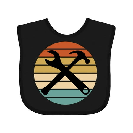 

Inktastic Construction Tools Retro Sunset Gift Baby Boy or Baby Girl Bib