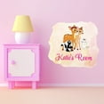 thumbnail image 3 of Cartoon Watercolor Custom Name Wall Decals for Kids Room - Young Deers Skunk & Bunny Rabbit Design Wild Animals Personalized Bedroom Wall Sticker Water Color Style - Size: 30 In x 24 In, 3 of 5
