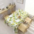 thumbnail image 2 of Vinyl Tablecloth with Flannel Backed Waterproof Oil-Proof PVC Table Cloth Wipeable Spill-Proof Plastic Table Cover for Indoor and Outdoor(Lemon, 60 x 102 Inch Rectangle), 2 of 6