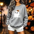 thumbnail image 2 of Enjoytime Womens Sweatshirts Halloween Print Long Sleeve Crew Neck Sweatshirts Fall Casual Funny Pullover Top, 2 of 5