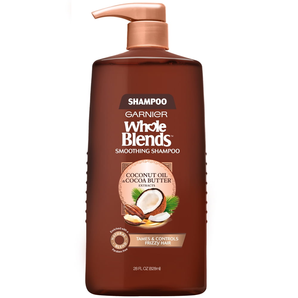 Garnier Whole Blends Smoothing Shampoo with Coconut Oil & Cocoa Butter Extracts, 28 fl. oz