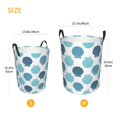 thumbnail image 6 of Laundry Basket, Blue Scallop Waterproof Laundry Hamper With Padded Handles, Clothes Hamper For Laundry, Bedroom, Dorm, Towels, Laundry Bin Easy Storage, 6 of 8