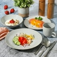 thumbnail image 2 of Laurie Gates Ravenna 16 Piece Round Stoneware Dinnerware Set in Grey, 2 of 2