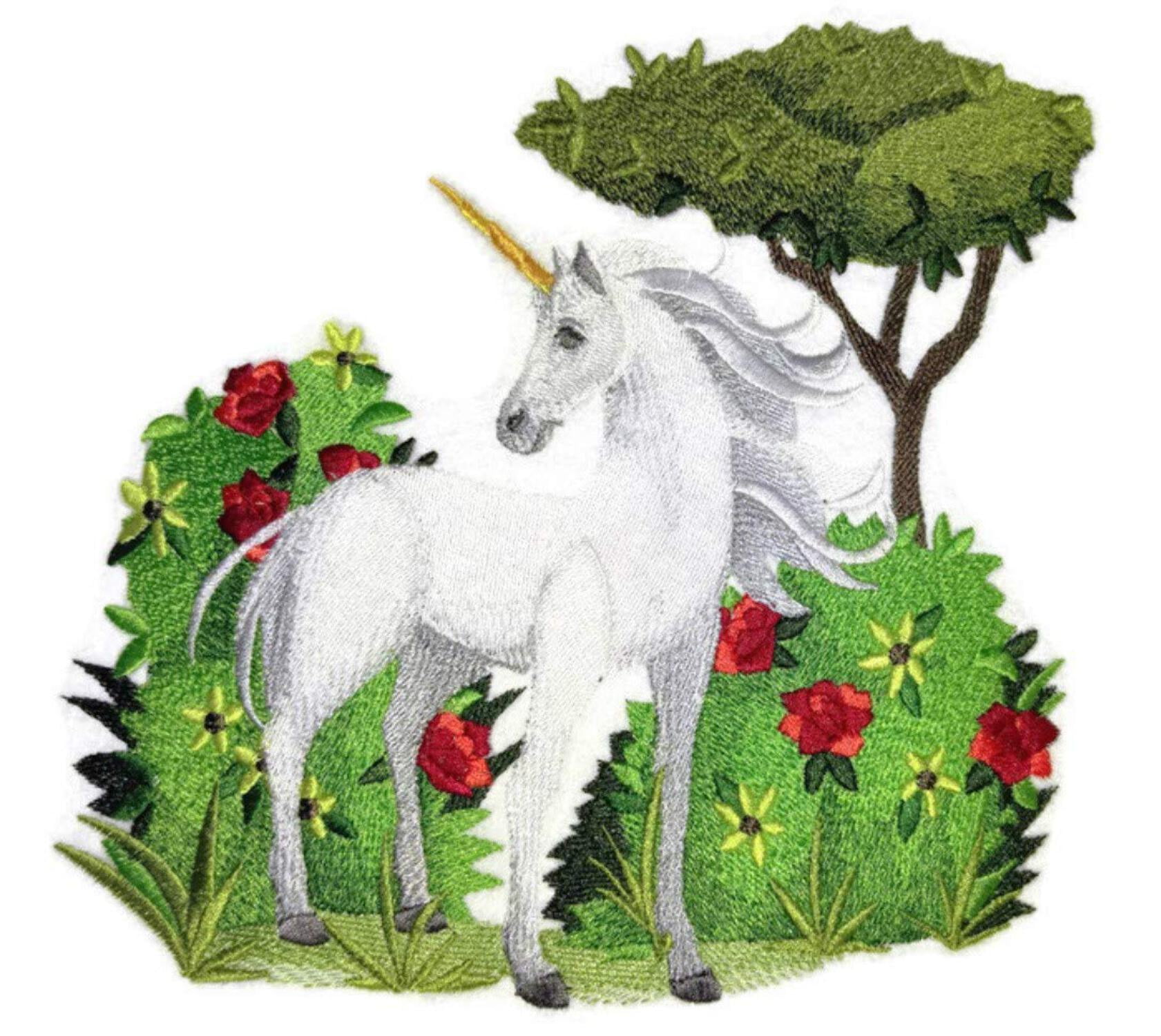 Custom Storybook Unicorn Embroidery Iron On/Sew Patch [7.78" X 7.56"]