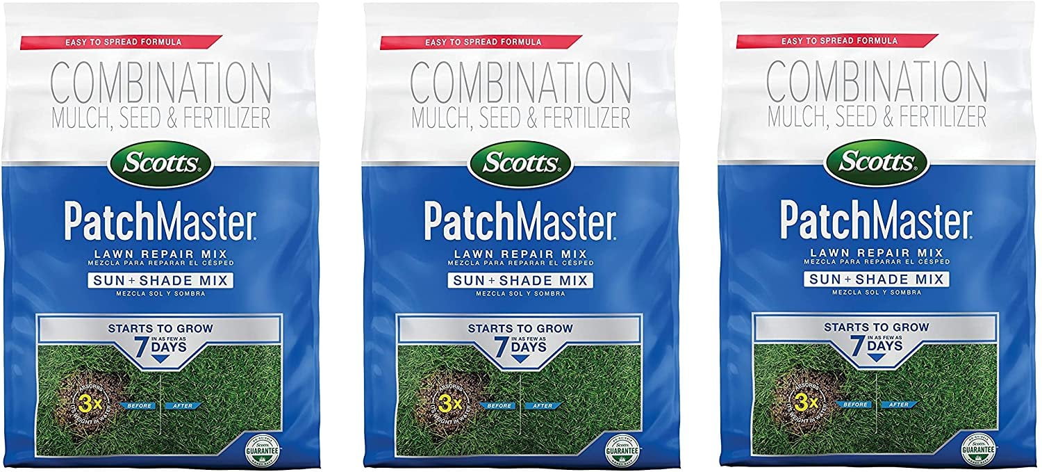 Scotts PatchMaster Lawn Repair Mix Sun and Shade Mix 10 lb, Allin