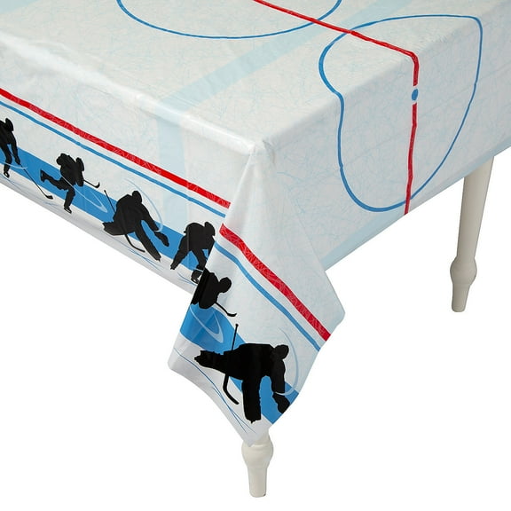 Fun Express Hockey Plastic Tablecloth