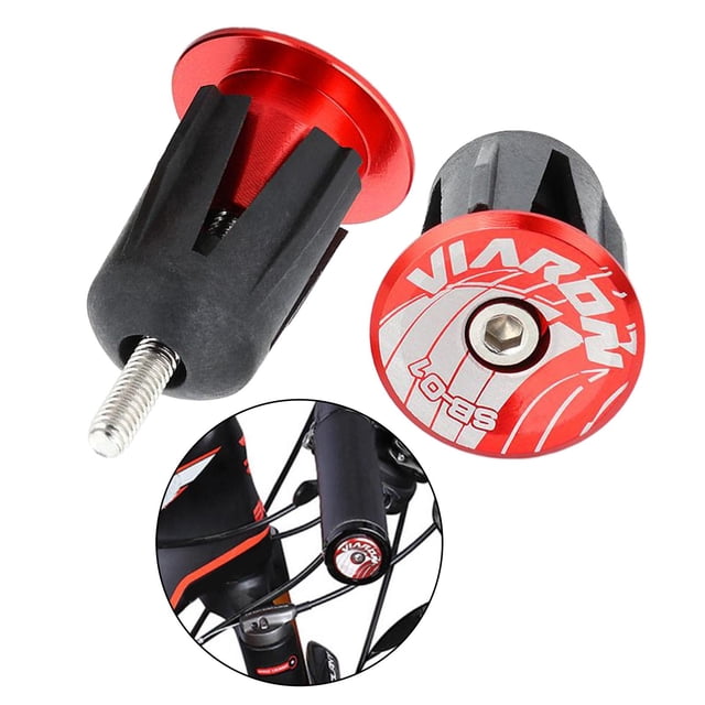 2 unids/pack tapones para los extremos de ciclo-seguridad de del extremo del manilr de bicicleta, ajuste Universal para - Rojo Macarena Tapones de extremo de barra