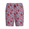 thumbnail image 4 of Wukai Strawberries Men’s Short Pajama Pants With Pockets Soft Sleep Pj Shorts for Men-Small, 4 of 6