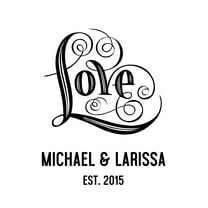 Darling Souvenir Love Heart Burlap Print Wall Decor Save The Date Personalized Wedding Gift-Burlap Print Only(8 x 10 Inches)