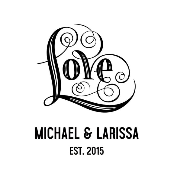 Darling Souvenir Love Heart Burlap Print Wall Decor Save The Date Personalized Wedding Gift-Burlap Print Only(8 x 10 Inches)