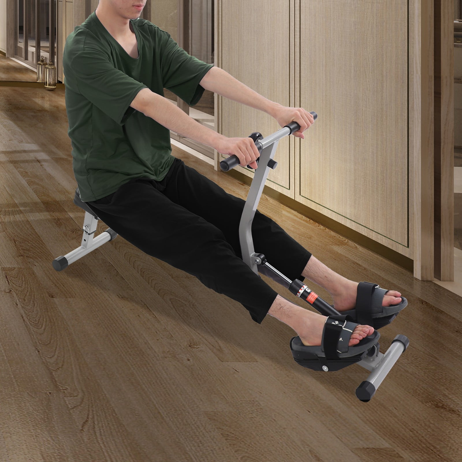 Water Rowing Machine, Hydraulic Resistance Rower with LCD Monitor, Foldable Home Exercise Rower for Full Body Workout, Quiet Rowing Machine for Home Gym