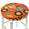 thumbnail image 3 of Kll Monster Truck,Truck Cartoon Round Bar Chair Cushion Cover 12 Inch,Bar Stool Protector With Elastic, Soft Washable, 3 of 7