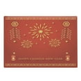 thumbnail image 1 of Chinese New Year Cutting Board, Celebration with Fireworks and Firecrackers Oriental Culture, Decorative Tempered Glass Cutting and Serving Board, Large Size, Vermilion and Yellow, by Ambesonne, 1 of 1