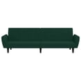 thumbnail image 3 of vidaXL Sofa-Lit 2 Places pour Adulte Velours Vert Foncé, 3 of 5