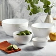 thumbnail image 6 of Tabletops Gallery  Style 4 Piece Classic White Stoneware Nesting Mixing Bowl Set for Baking and Cooking, 6 of 6