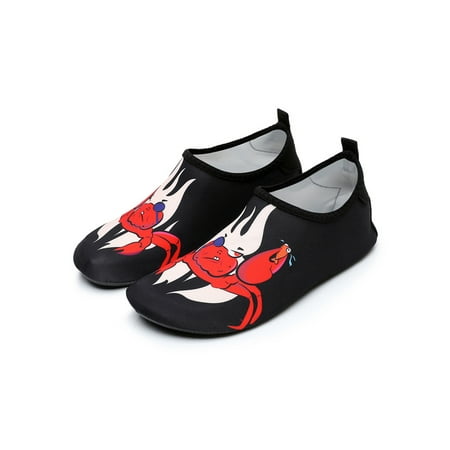 

Wazshop Womens Mens Aqua Socks Quick Dry Swim Beach Shoe Barefoot Water Shoes Lightweight Slip On Sneakers Girls Boys Flats Elastic Breathable Crab Red 7-7.5