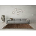 thumbnail image 3 of Ahgly Company Indoor Square Oriental Brown Industrial Area Rugs, 5' Square, 3 of 4