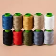 thumbnail image 2 of LEEYNEER Ensemble de 10 Fils Épais Robustes - 3 Boutons Polyester (Animal de Compagnie) - Similaire à Fil de Réparation en Denim 10 Couleurs (Kaki Gris Pâle Beige Blanc Rouge Bleu Marine Noir) - Parfait pour Jeans, 2 of 5