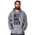 thumbnail image 3 of Best Bro Ever Brother Relative Family Men's Big & Tall Graphic Hoodie Brisco Brands 2X, 3 of 4