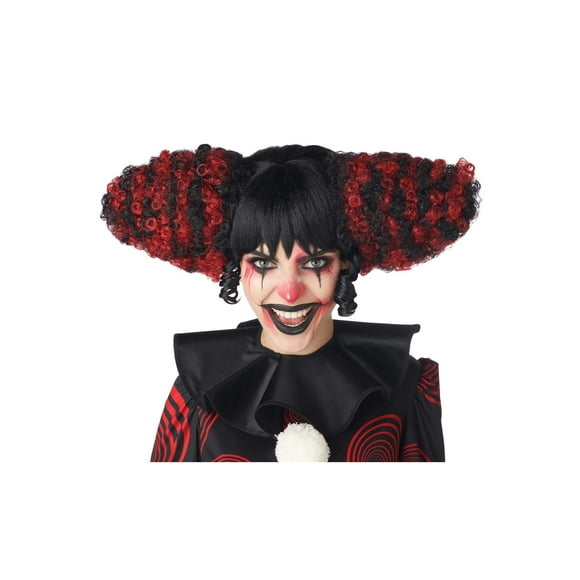 Funhouse Clown Black and Red Wig