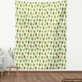 thumbnail image 3 of Ambesonne Cinco de Mayo Fabric by the Yard Upholstery, Cactus Characters Fun, 1 Yard, Lime Green White Mustard, 3 of 4