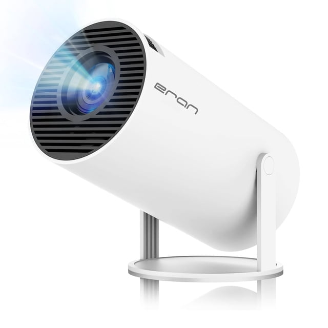 Mini Projector, HY300 PRO Portable Projector, Support 4K 1080P with Dual-Band WIFI6 5G Wireless 5.2 Bluetooth Android 13, 180° Rotatable, Auto Ke