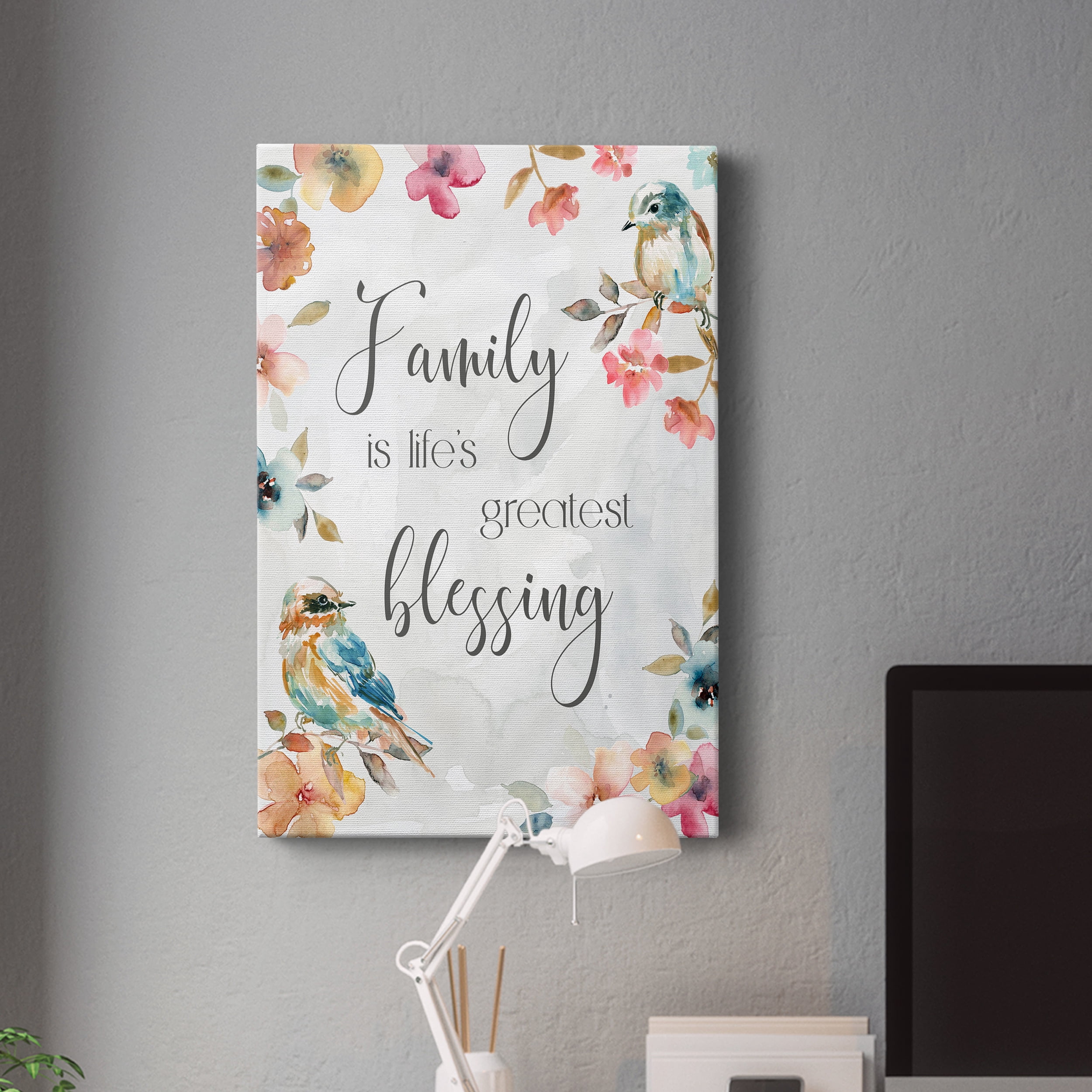 Spring Bird Blessing Premium Gallery Wrapped Canvas - Ready to Hang - 18 x 27
