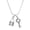 Multi, variant on Key & Lock Pendant Necklace Rhinestone Crystal Rhodium Plated 17 Inch Snake Chain J0352-CR