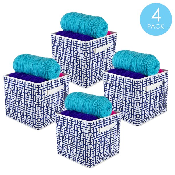 Squared Collapsible NonWoven Storage Cube, Navy