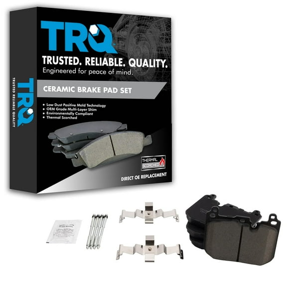 TRQ Front Ceramic Disc Brake Pad Set for BMW 228 M235 X2 Mini Cooper JCW BFA18993
