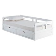 Melody Twin to King Extendable Day Bed with Storage White