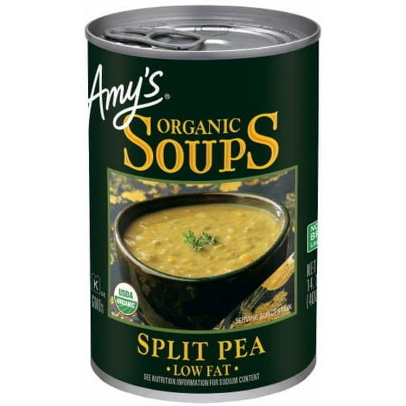 Amy's Organic Low Fat Split Pea Soup 14.1 oz - Pack of 2