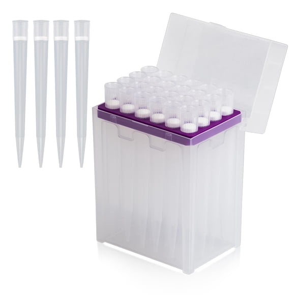 Punta de pipeta HUWAZINE lab, 10 ml, esterilizable en autoclave con filtro, 24 puntas