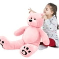 thumbnail image 3 of WOWMAX 3 Foot Giant Teddy Bear Daney Cuddly Stuffed Plush Animals Teddy Bear Toy Doll for Birthday Christmas Pink 36 Inches, 3 of 5