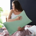 thumbnail image 4 of RBCKVXZ Microfiber Pillow Cases - 20"x 36" Standard Size Set of 2 Cooling Pillowcases Double Brushed Green Pack Easy Care (Standard Pillowcase 2, Green), 4 of 6