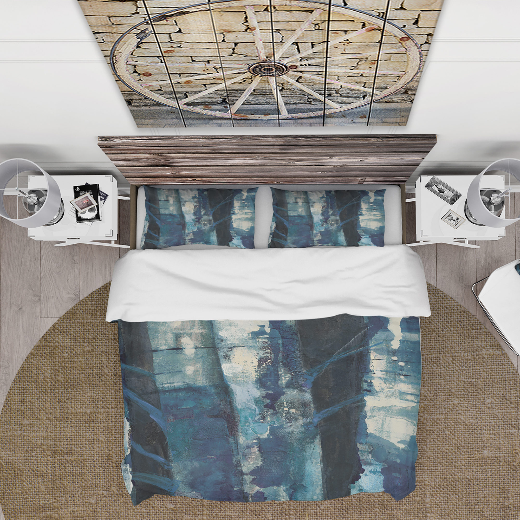 Designart 'Deep Woods I Indigo' Cottage Duvet Cover Set